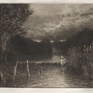 Grayling Fishing, 1897. Creator: Francis Seymour Haden (British, 1818-1910)