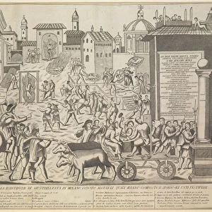 Great Plague of Milan, 1630, ca 1835. Artist: Anonymous