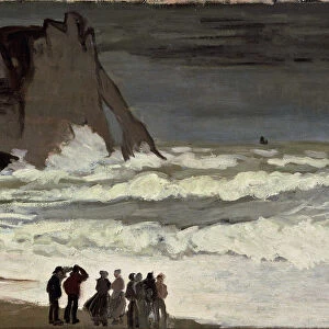 Grosse mer a Etretat. Artist: Monet, Claude (1840-1926)
