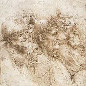 A group of five grotesque heads, ca 1493