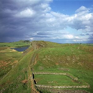 Hadrians Wall, looking east to Milecastle, 2nd century