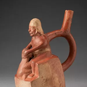 Handle Spout Vessel Depicting Oral Sex, 100 B. C. / A. D. 500. Creator: Unknown