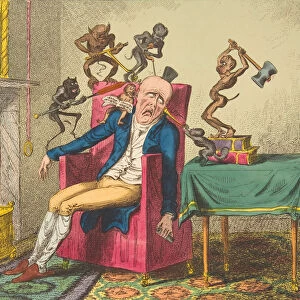 The Head Ache, February 12, 1819. February 12, 1819. Creator: George Cruikshank