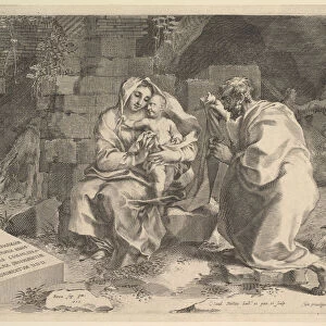 Holy Family (Repos pendant la fuite en Egypte), 1635. Creator: Claude Mellan
