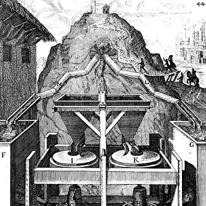Two horizontal water wheels, 1673