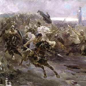 The Huns entering Rome, led by Attila, oil by Ulpiano Checa