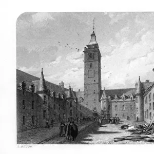 The inner court of the University of Glasgow, Scotland, 1870. Artist: T Flemming