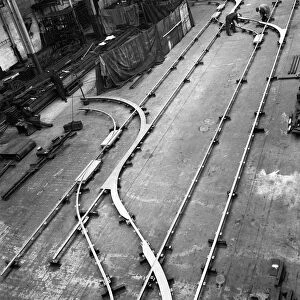 Installation of trackwork in an ICI Plant, Sheffield, South Yorkshire, 1963. Artist