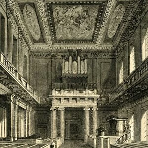 Interior of the Chapel Royal (Banqueting House), Whitehall, (1881). Creator: Unknown