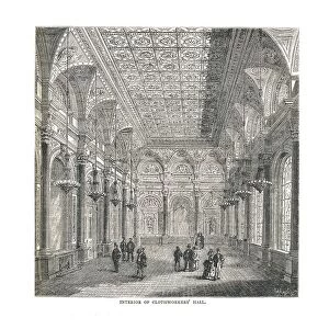 Interior of the Clothworkers Hall, 1878