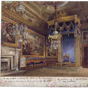 Interior view of the Kings Audience Chamber in Windsor Castle, Berkshire, 1818