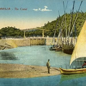 Ismailia - The Canal, c1918-c1939. Creator: Unknown