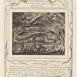 Jobs Evil Dreams, 1825. Creator: William Blake