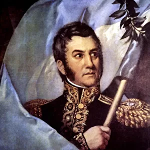 Jose de San Martin (1777-1850), Argentine general and politician, architect of of
