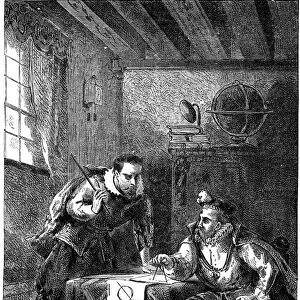 Kepler and Brahe at work together (c1600), c1870