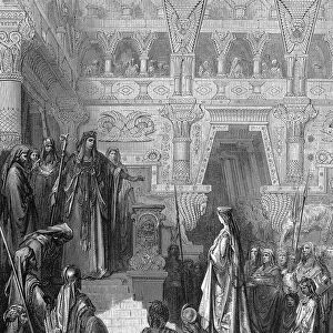 King Solomon welcoming the Queen of Sheba, 1865-1866. Artist: Gustave Dore