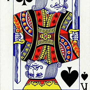 King of Spades from a deck of Goodall & Son Ltd. playing cards, c1940