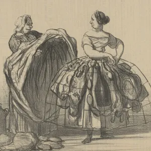 Crinoline Smuggling Print, 1857 Crinoline Smuggling Print, 1857