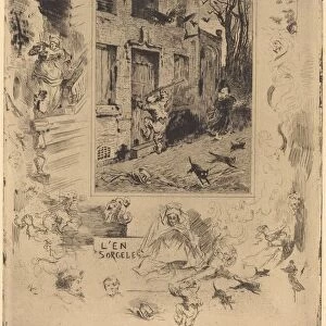 La Maison Maudite (The House of the Damned), c. 1883 / 1885. Creator: Felix Hilaire Buhot