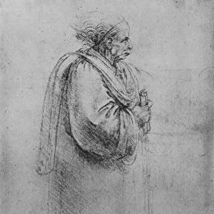 Whole Length of an Old Man in Profile to the Right, c1480 (1945). Artist: Leonardo da Vinci