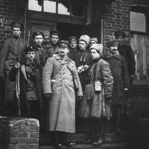 Leon Trotsky Print with Bodyguards 1919 Leon Trotsky Print with Bodyguards 1919