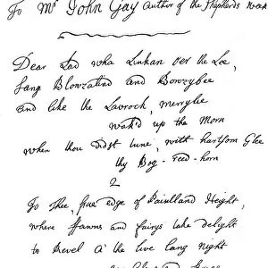 A letter from Allan Ramsay to John Gay, 18th century (1840)