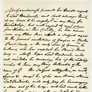 Letter from Thomas Gainsborough to Lord Hardwicke, c1760-1770. Artist: Thomas Gainsborough