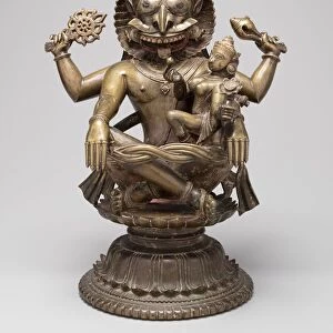 Lion-Headed Incarnation of God Vishnu (Narasimha), c. 15th century. Creator: Unknown