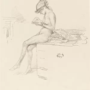 The Little Nude Model, Reading, 1889 / 1890. Creator: James Abbott McNeill Whistler