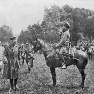 Lord Kitchener inspecting Algerian troops, France, World War I, 16 August 1915
