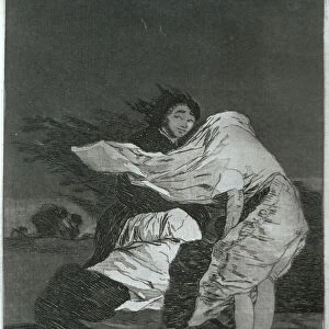 Los Caprichos, series of etchings by Francisco de Goya (1746-1828), plate 36: Mala noche