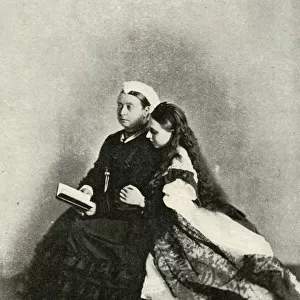 Her Majesty with the Princess Beatrice, April 1871, (c1897). Artist: E&S Woodbury