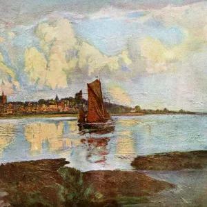 Maldon, from Heybridge, Essex, 1924-1926. Artist: Louis Burleigh Bruhl