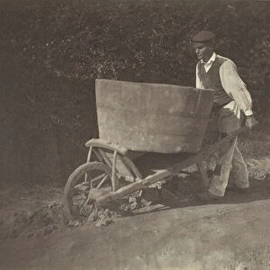 Male Peasant with Wheelbarrow, 1870. Creator: Giraudons Artist