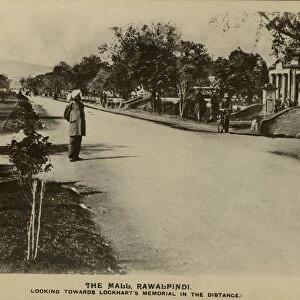 The Mall, Rawalpindi - Towwards Lockharts Memorial in Distance, c1918-c1939. Creator: Unknown