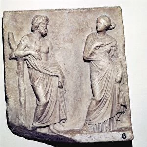 Man and woman, bas-relief, marble, Capitoline Museum