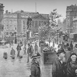 The Mansion House and the Bank of England, 1891. Artist: William Luker