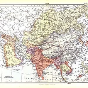 Map of Asia, c1902. Artist: W & AK Johnston