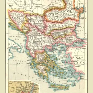 Heritage Images Print: Map of the Balkan Peninsula, 1902 Heritage Images Print: Map of the Balkan Peninsula, 1902