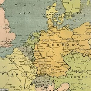 Map of Central Europe, Showing the Principal Theatre of War, 1919