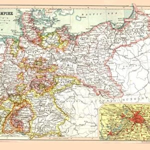 Map of the German Empire, 1902. Creator: Unknown