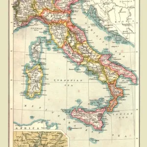 Heritage Images Print: Map of Italy, 1902 Heritage Images Print: Map of Italy, 1902