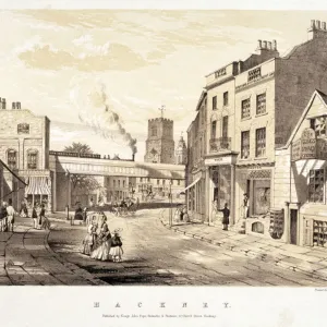 Mare Street, Hackney, London c1845 Print