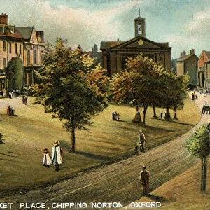 Market Place, Chipping Norton, Oxfordshire, late 19th or early 20th century. Artist: Langsdorff and Co