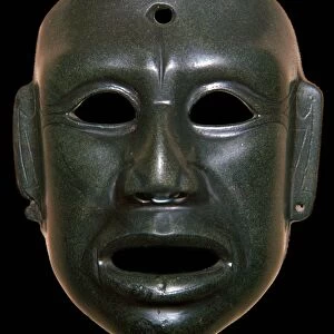 Mayan mask of polished stone