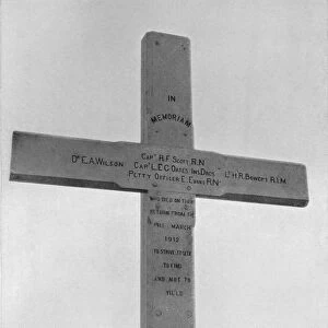 Memorial Cross Erected at Observation Hill to the Southern Party, 1913. Artist: Frank Debenham