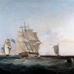 Merchantmen and other shipping in the English Channel, 19th century. Artist: George Chambers