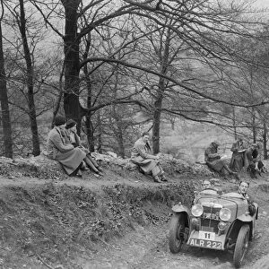 MG J2 of J Sherwell-Cooper competing in the MG Car Club Abingdon Trial / Rally, 1939
