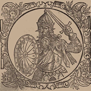 Mindaugas, King of Lithuania (From: Sarmatiae Europeae desscriprio... by A. Guagnini), 1578. Artist: Anonymous
