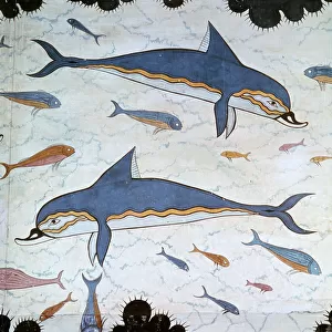 Minoan wall-painting of dolphins